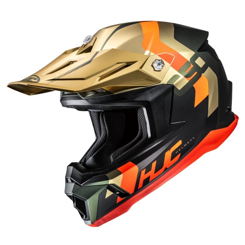 HJC Casque cross HJC C50 - PRIMAL 2026 — noir, or et rouge