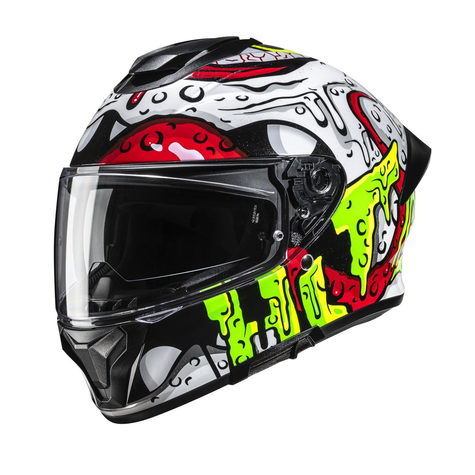 HJC Casque intégral HJC C71 - SQUEEZE GRAPHIC — vert, rouge et blanc