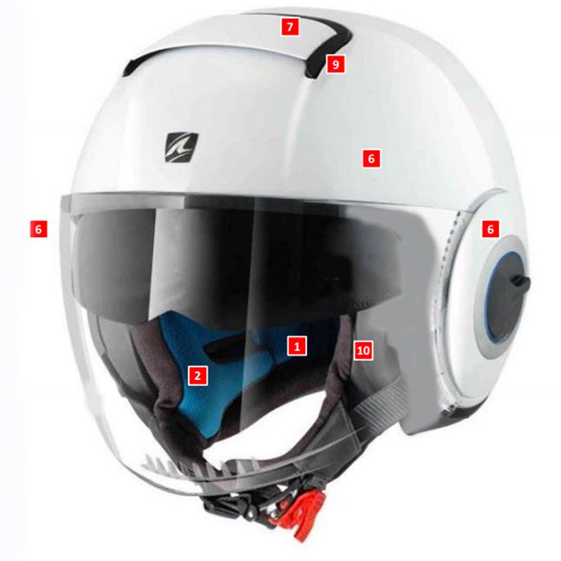 Plaque latérale casque Shark NANO