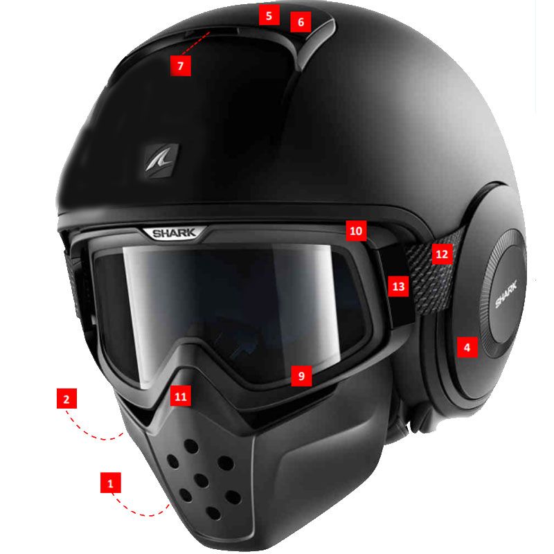 Mentonnière Shark DRAK / STREET DRAK