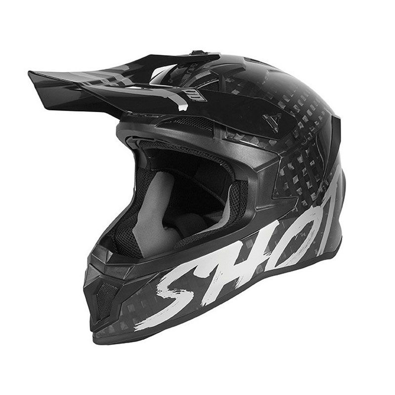 Image of Casque cross Shot LITE - SOLID CARBON - SILVER 2021