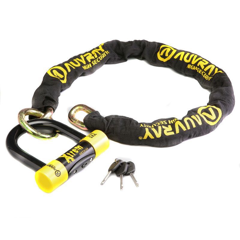 Antivol Auvray CHAINE MOTO XTREM MEDIUM LASSO 120 SRA avec bloque disque