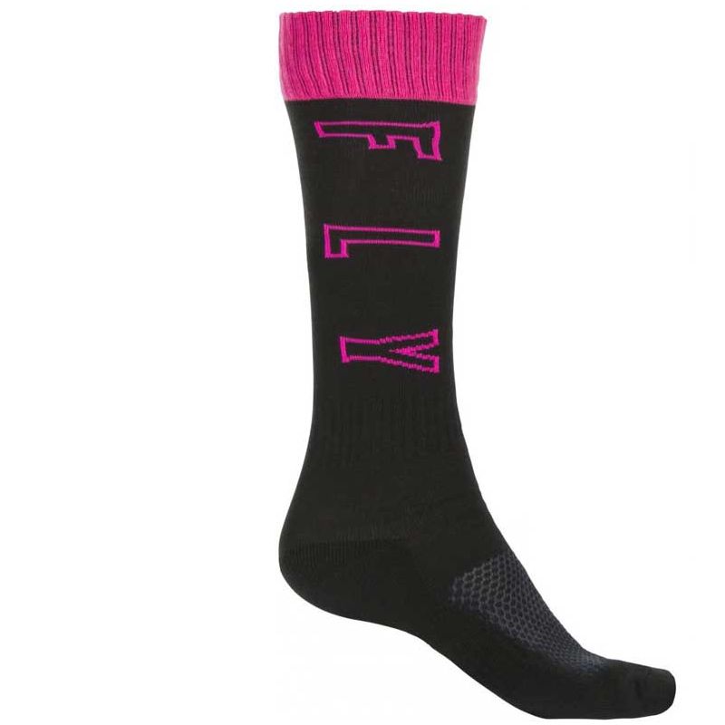 Image of Chaussettes Fly MX THICK KID - BLACK PINK GREY