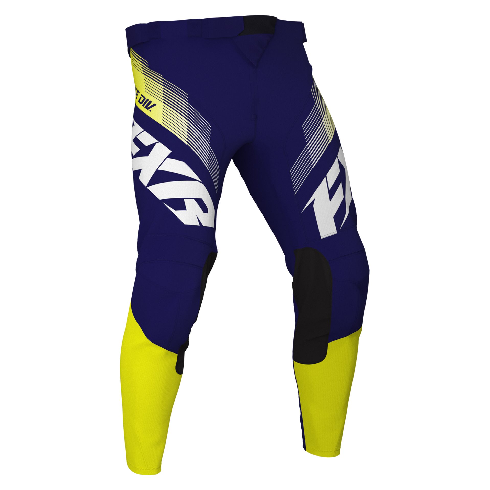Pantalon cross FXR CLUTCH WHITE/NAVY/YELLOW 2021