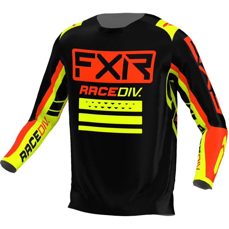 Image of Maillot cross FXR CLUTCH PRO BLACK/NUKE RED/HIVIS 2022