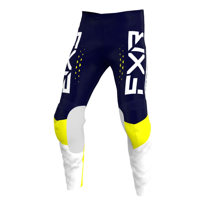 Image of Pantalon cross FXR CLUTCH PRO MIDNIGHT/WHITE/YELLOW 2022