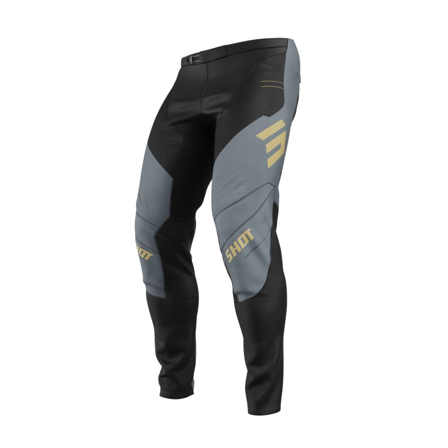 SHOT Pantalon cross Shot CONTACT - SHIELD 2025 — noir et or