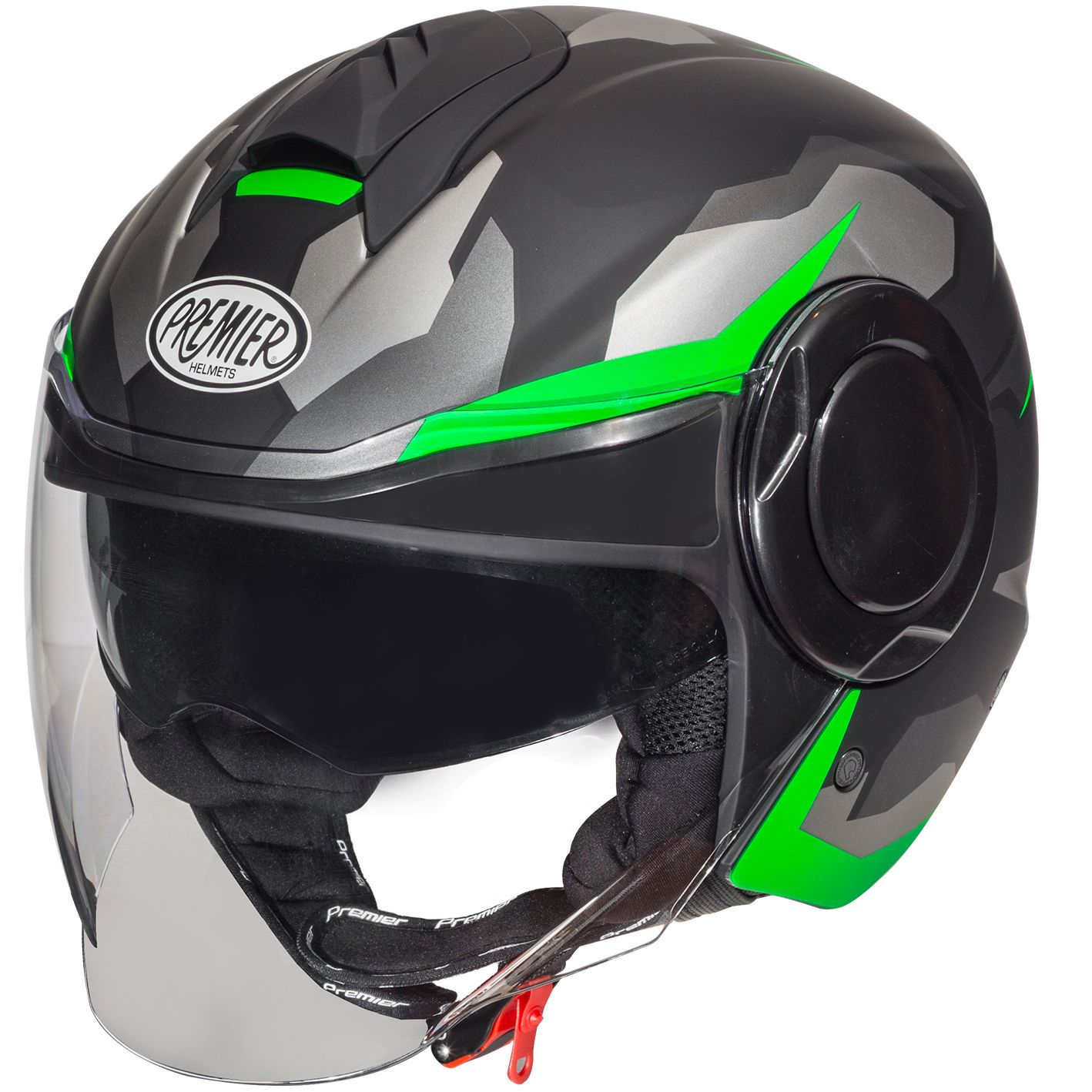 Image of Casque Premier COOL - CAMO GREEN FLUO