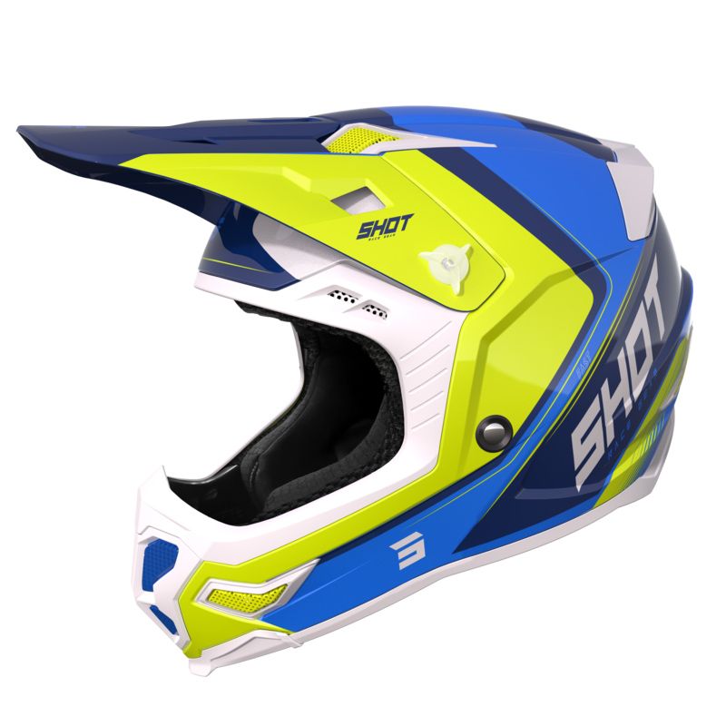 SHOT Casque cross Shot CORE - FAST 2023 — bleu et jaune