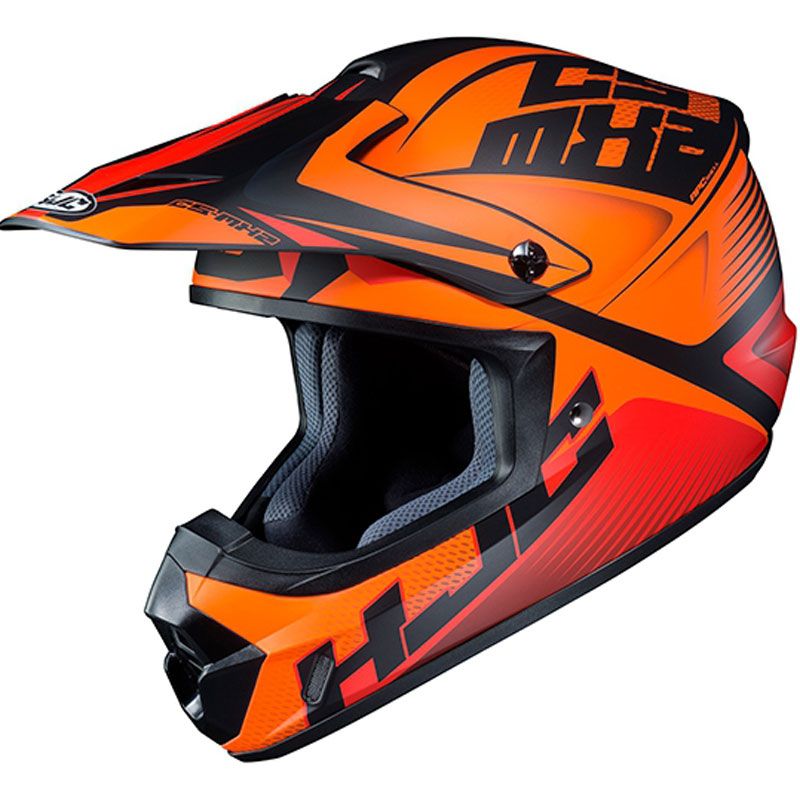Image of Casque cross Hjc CS MX II - ELLUSION - ORANGE BLACK MATT 2022