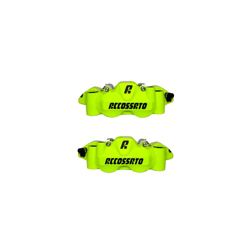 ACCOSSATO Etriers de frein Accossato radial monobloc forgé 108mm avec plaquettes frittées — jaune