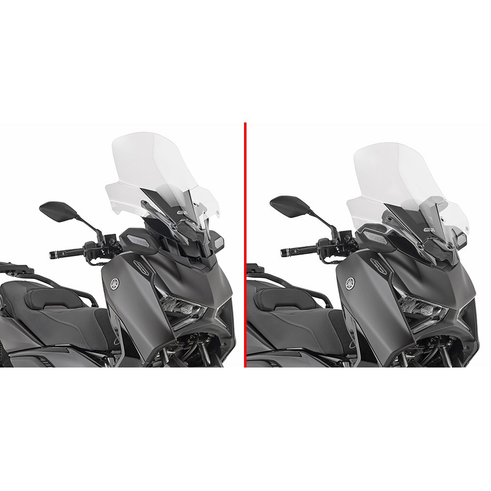 Bulle Givi Haute protection incolore (+10 cm)