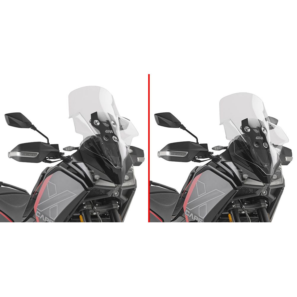 Bulle Givi Haute protection incolore (+ 4.5 cm)