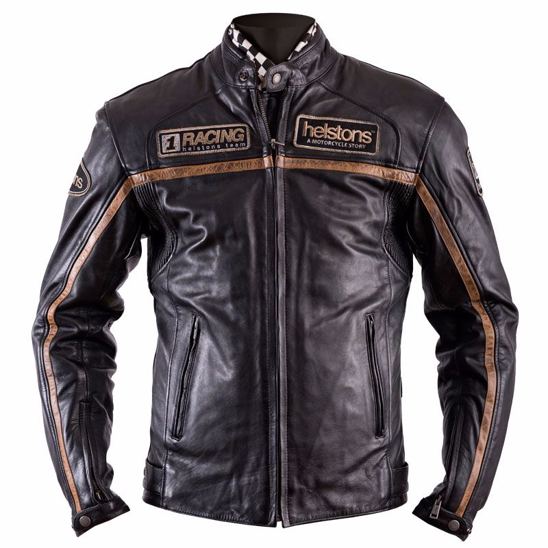 Blouson Helstons Daytona - Cuir Rag Noir