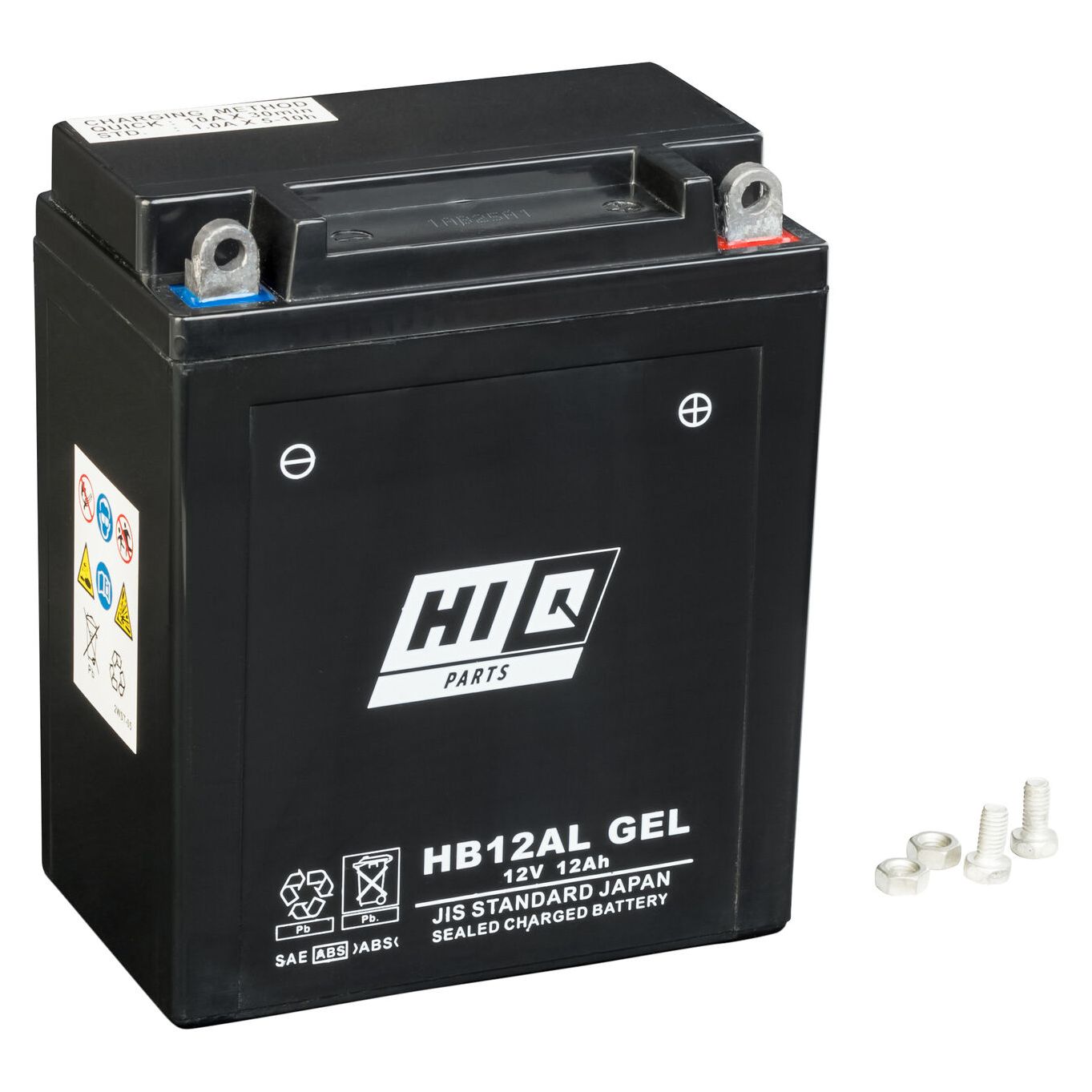 Image of Batterie HI-Q AGM GEL SCELLÉ HB12AL, 12V, 12AH (YB12AL)