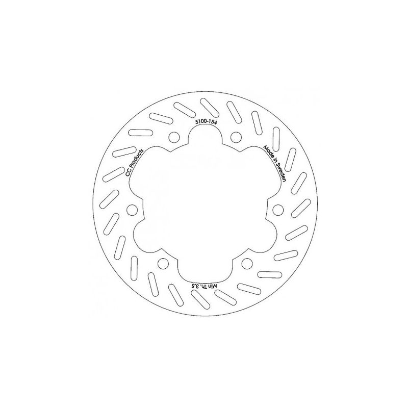 Disque de frein Rond CC Products DISQUE DE FREIN ARRIERE