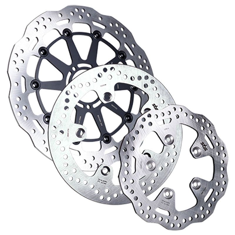 Disque de frein rond flottant Aeronal - Inox noir