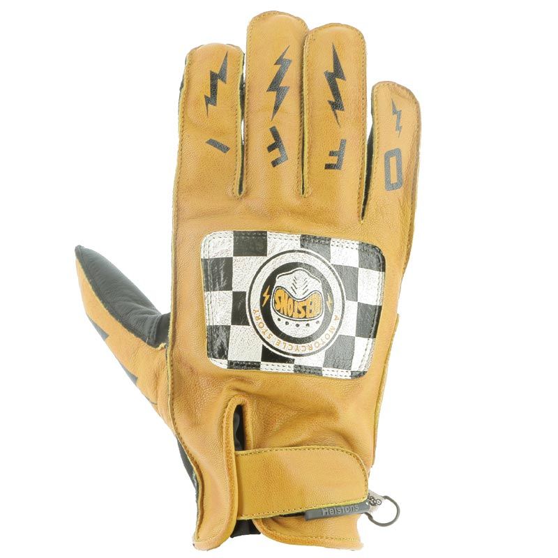 HELSTONS Gants Helstons LOGO — noir et jaune