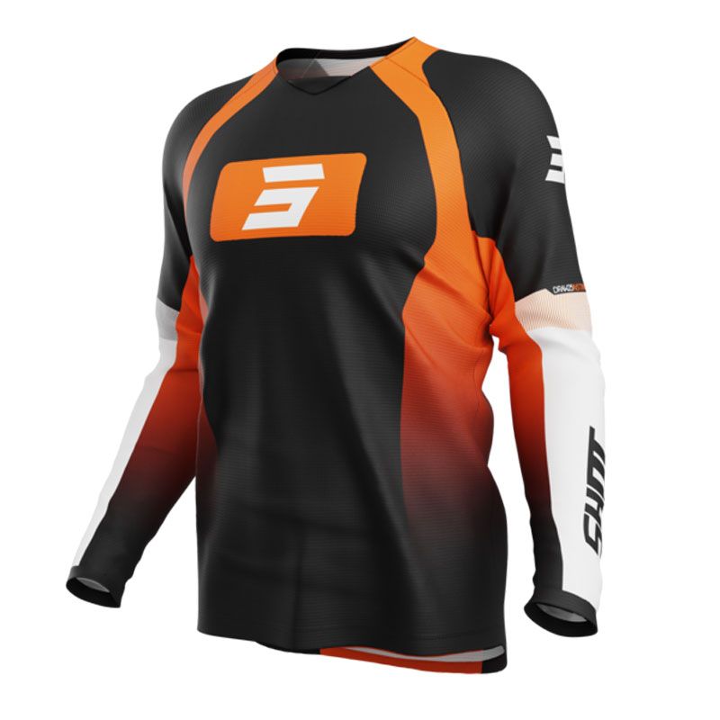 SHOT Maillot cross Shot DRAW - INSTINCT 2025 — noir et orange