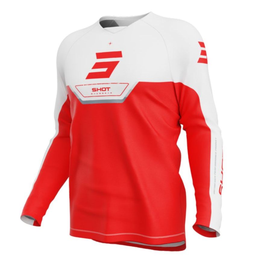 SHOT Maillot cross Shot DRAW DAYTONA ENFANT — rouge