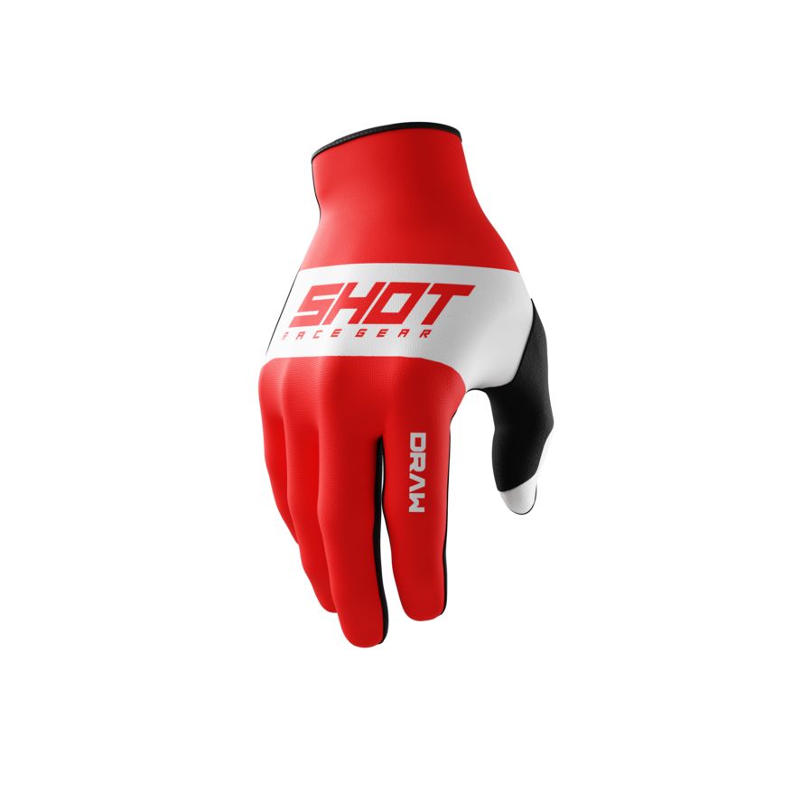 SHOT Gants cross Shot ENFANT DRAW - SKY — rouge
