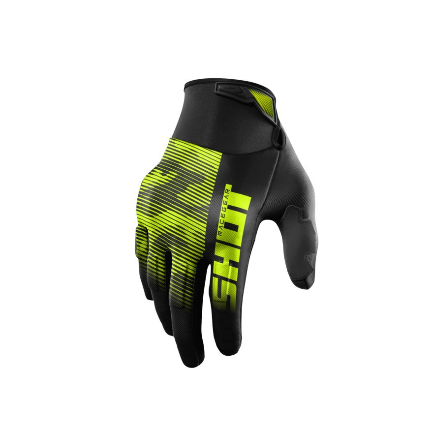SHOT Gants Enduro Shot DRIFT - TACTIC 2025 — noir et jaune