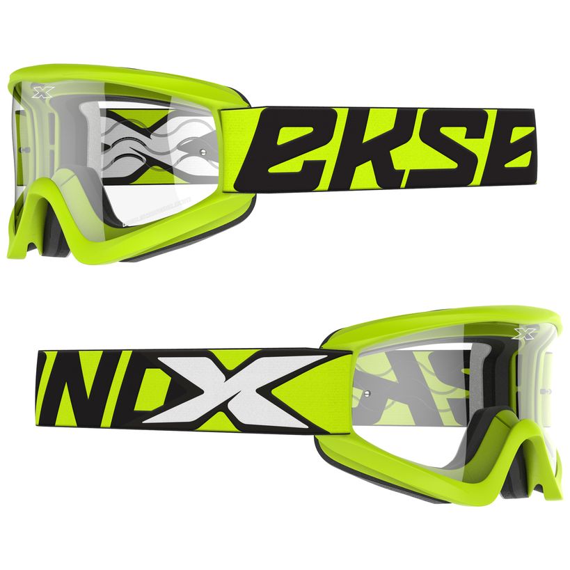 Image of Masque cross EKS GOX FLAT OUT FLO YELLOW - CLEAR 2023