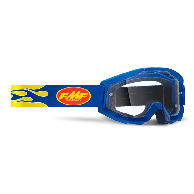 Image of Masque cross FMF VISION POWERCORE FLAME NAVY 2022