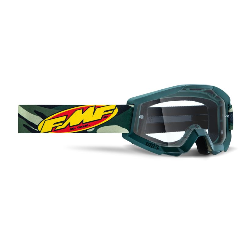 Image of Masque cross FMF VISION POWERCORE ASSAULT GREEN 2022