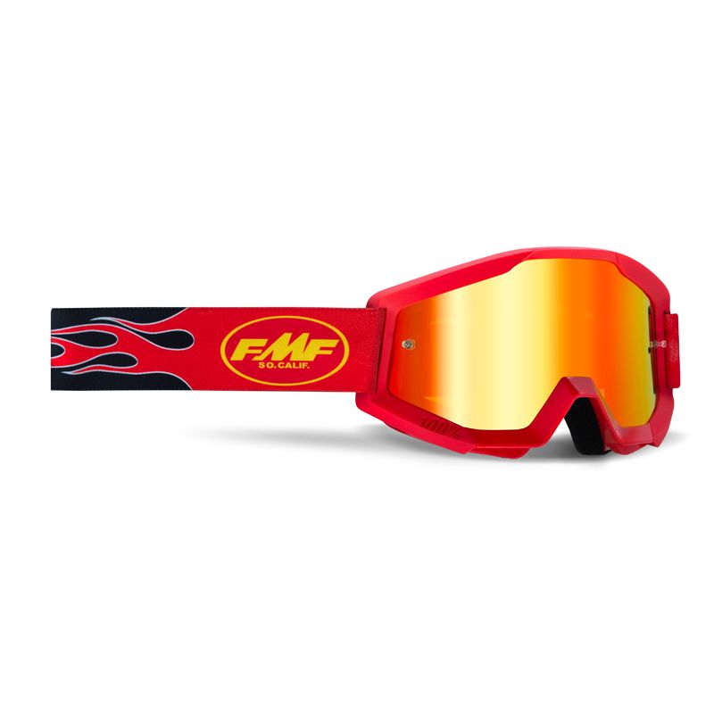 Image of Masque cross FMF VISION POWERCORE FLAME RED YOUTH IRIDIUM