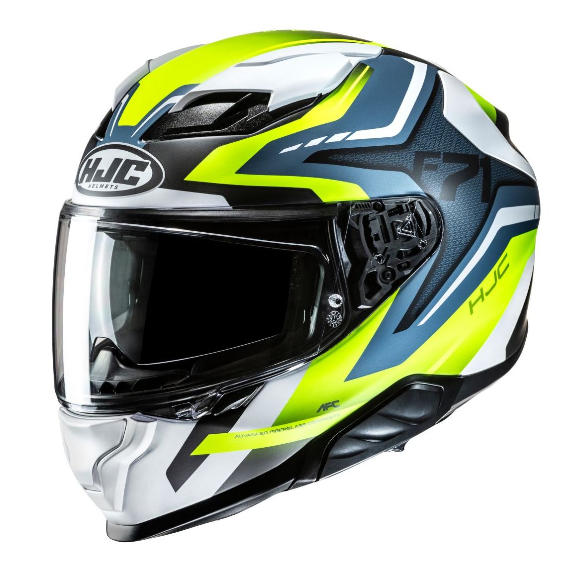 HJC Casque intégral HJC F71 - FEZ — noir, blanc et jaune