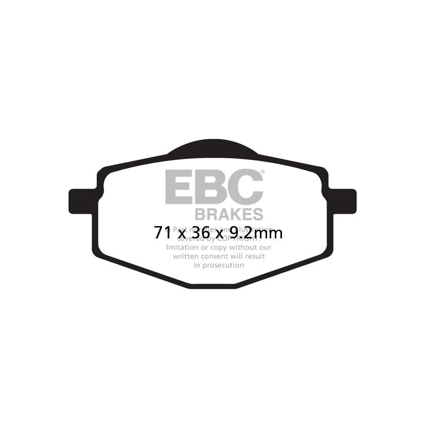 Plaquettes de freins EBC Sinter Métal Fritté avant/arrière (selon modèle)