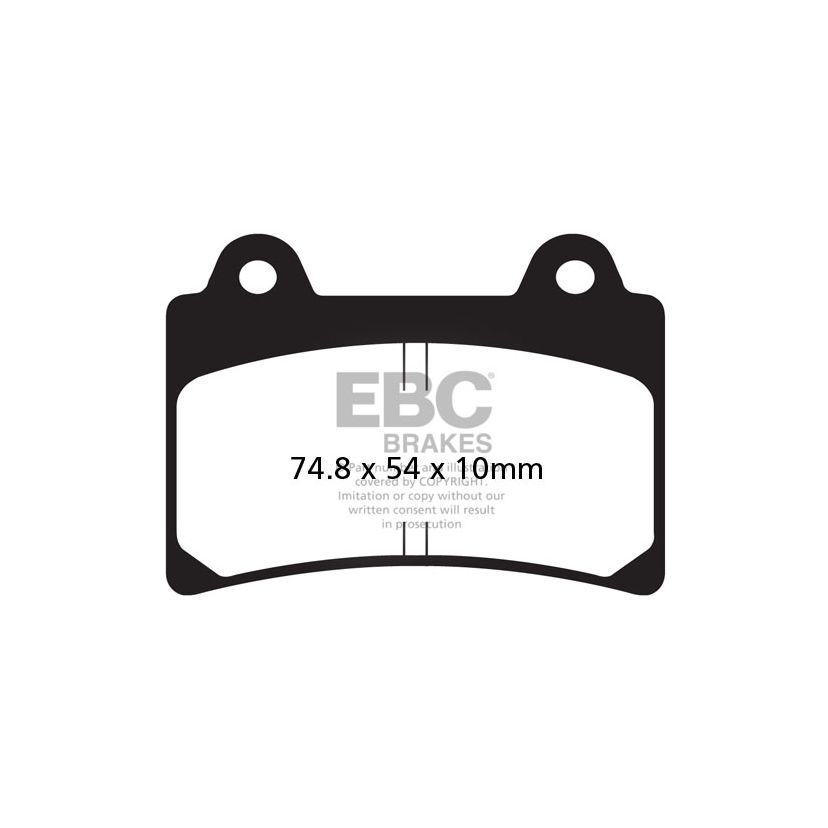 Plaquettes de freins EBC Organique avant/arrière (selon modèle)