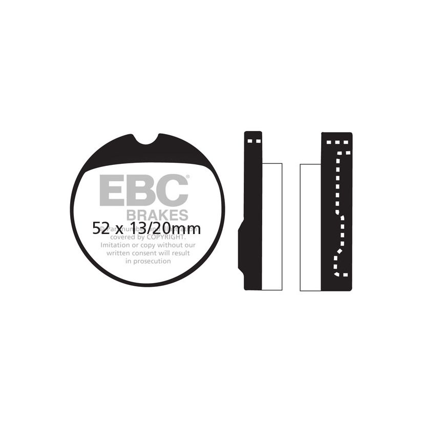 Plaquettes de freins EBC Organique avant