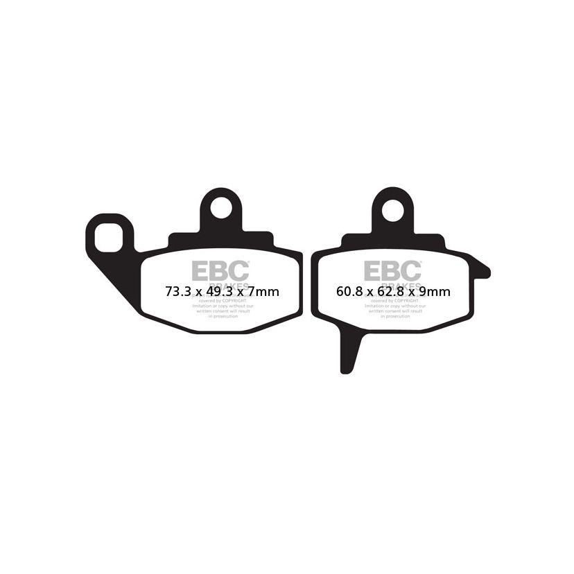 Plaquettes de freins EBC Organique avant