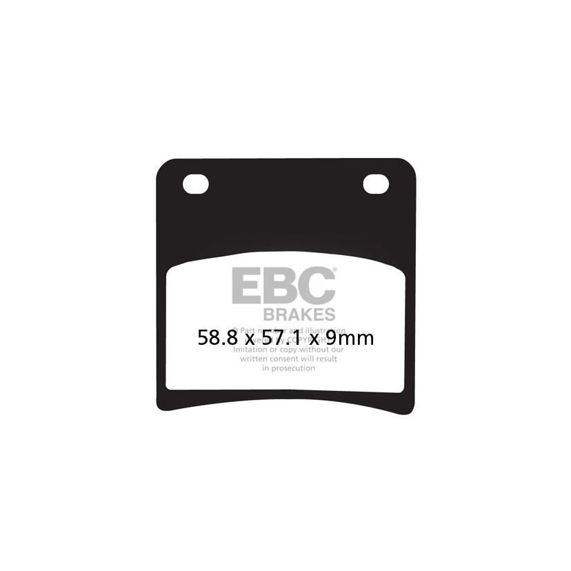 Plaquettes de freins EBC Organique avant/arrière (selon modèle)