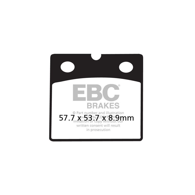 Plaquettes de freins EBC Organique avant (spécial ABS selon modèle)