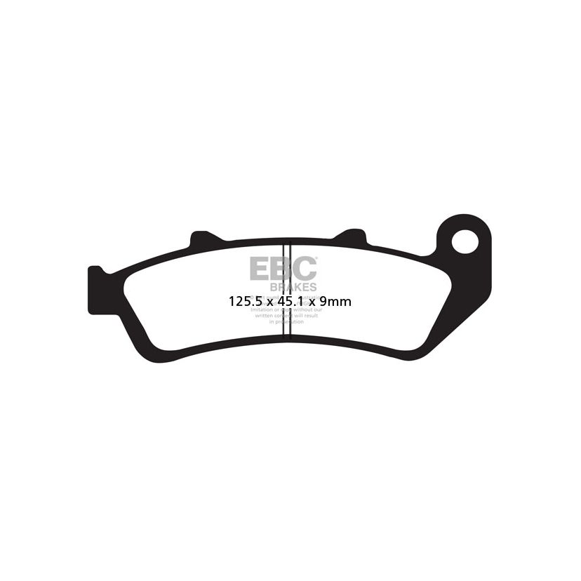 Plaquettes de freins EBC Organique avant/arrière (selon modèle)