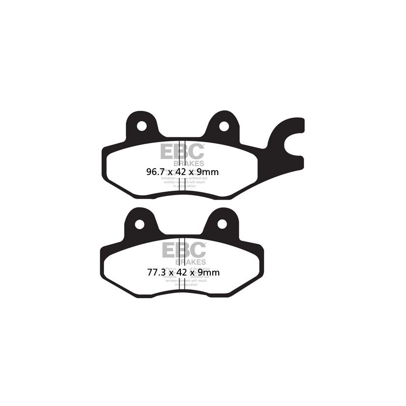 Plaquettes de freins EBC Organique avant droit/gauche (selon modèle)