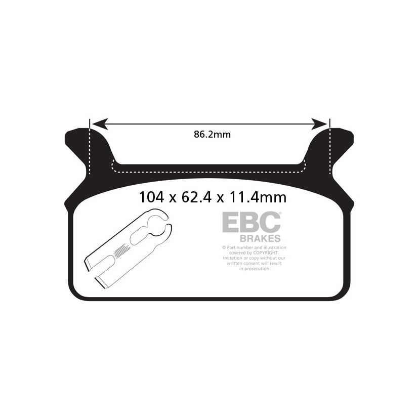 Plaquettes de freins EBC Sinter Métal Fritté Arrière