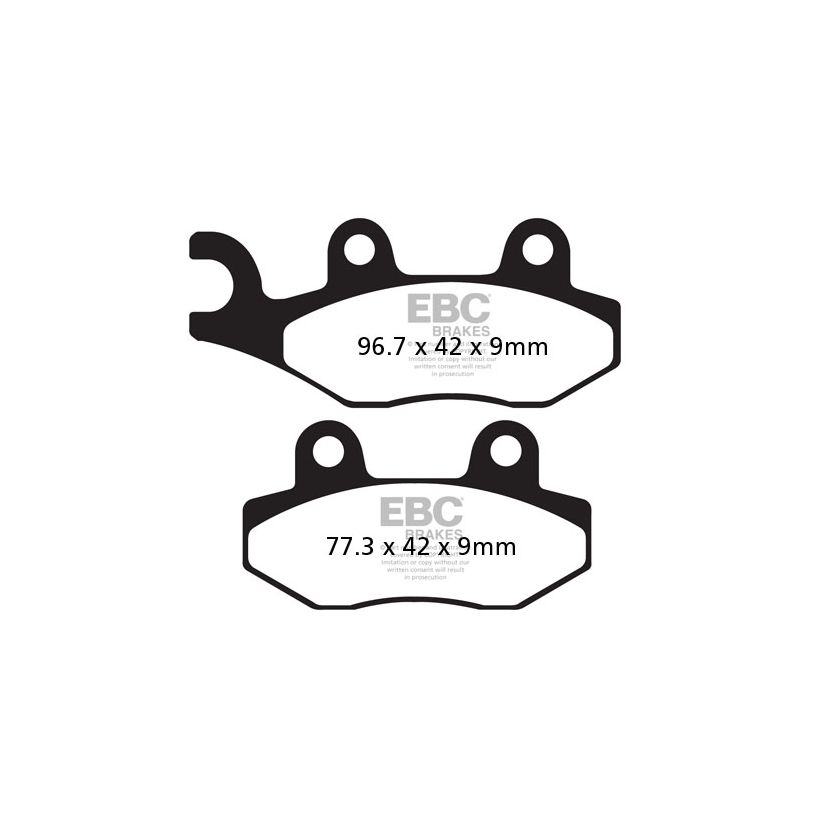 Plaquettes de freins EBC Sinter Métal Fritté avant droit/gauche (selon modèle)