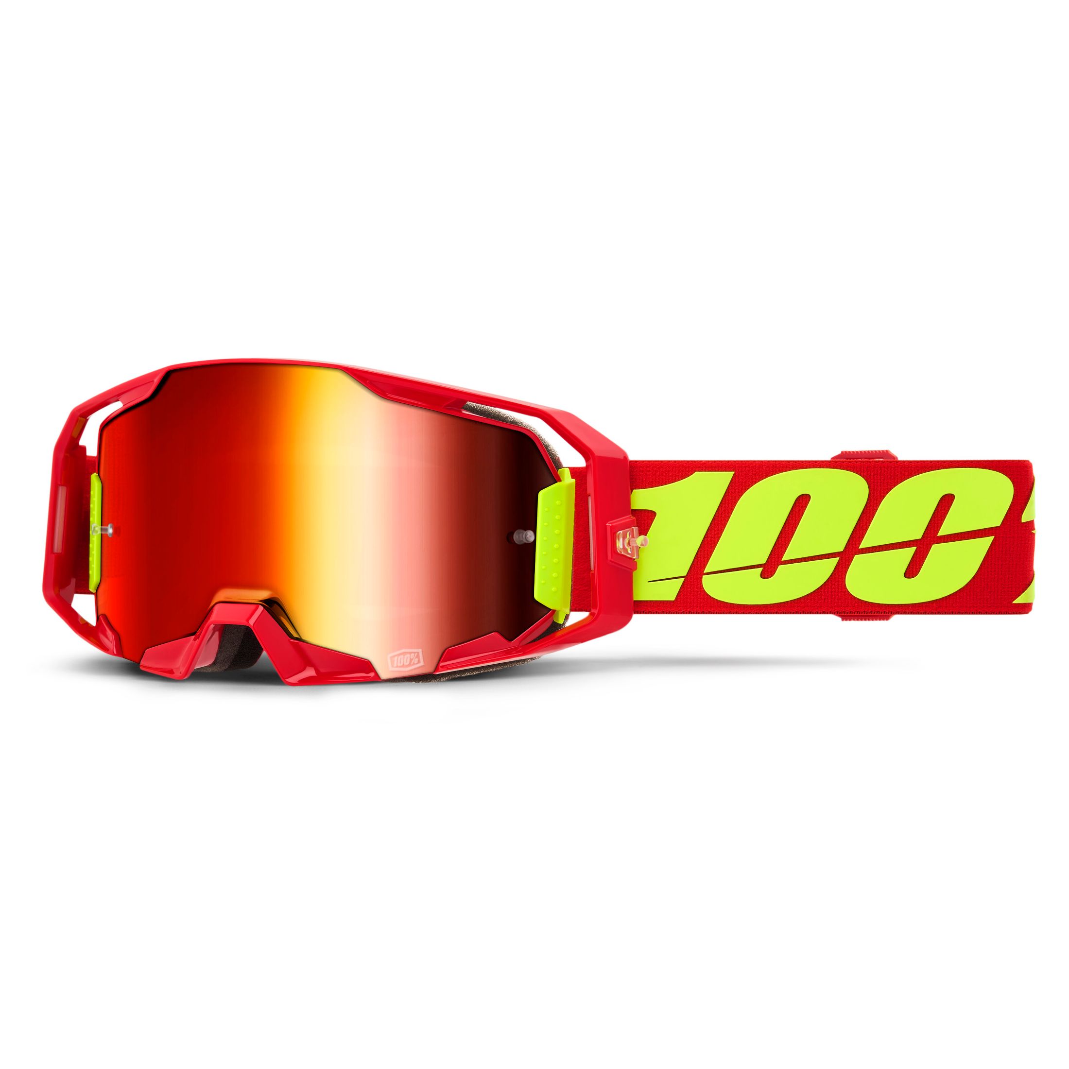 Masque cross 100% ARMATIC - Ecran Mirror Rouge 2025