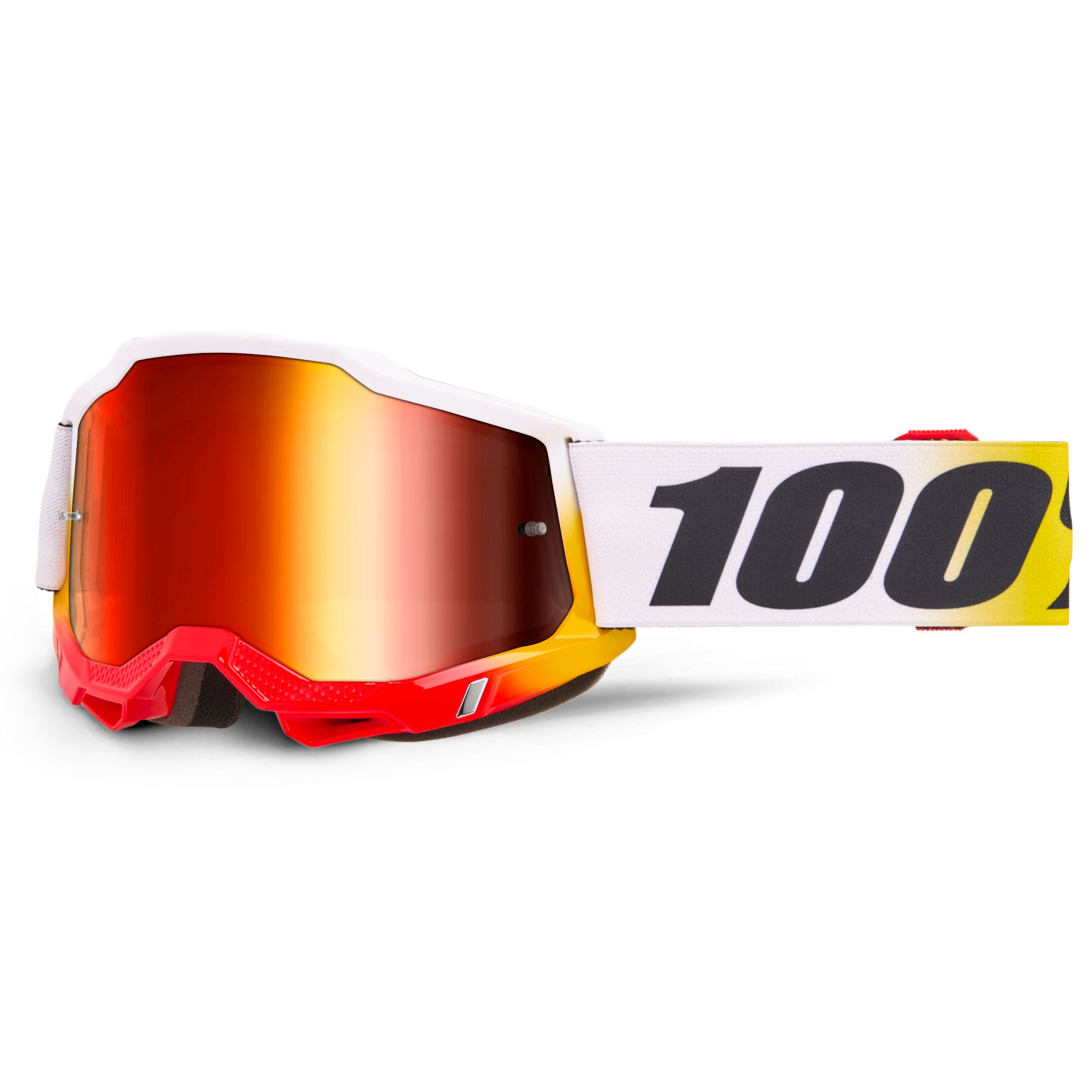 Masque cross 100% ACCURI 2 TORKEN - Ecran Mirror Rouge 2026