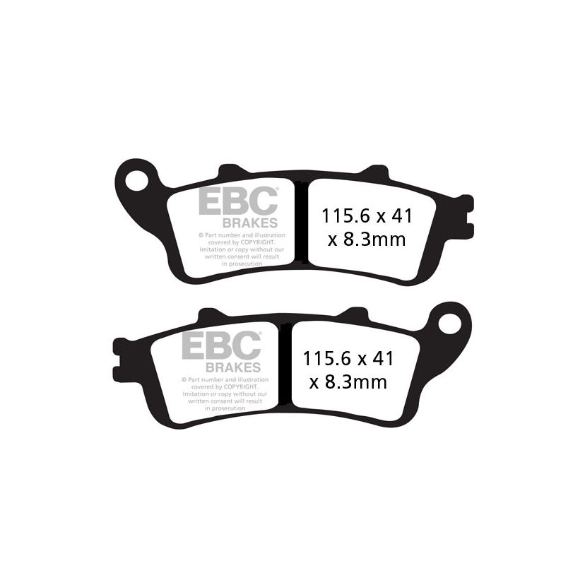 Plaquettes de freins EBC Sinter Métal Fritté avant/arrière (selon modèle)
