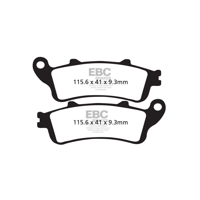 Plaquettes de freins EBC Sinter Métal Fritté avant/arrière (selon modèle)