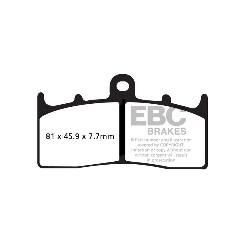 Plaquettes de freins EBC Sinter Métal Fritté avant (spécial ABS selon modèle)