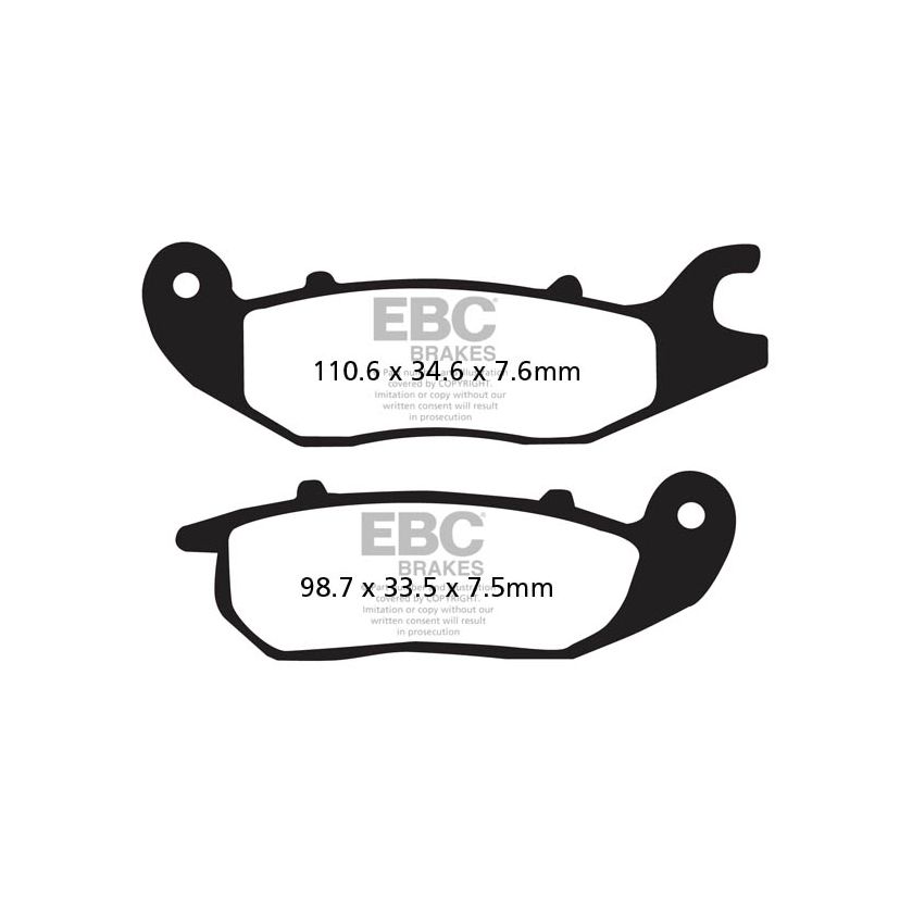 Plaquettes de freins EBC Organique avant