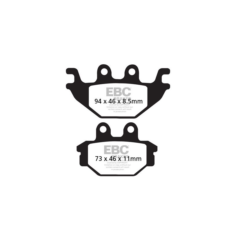 Plaquettes de freins EBC Organique arrière
