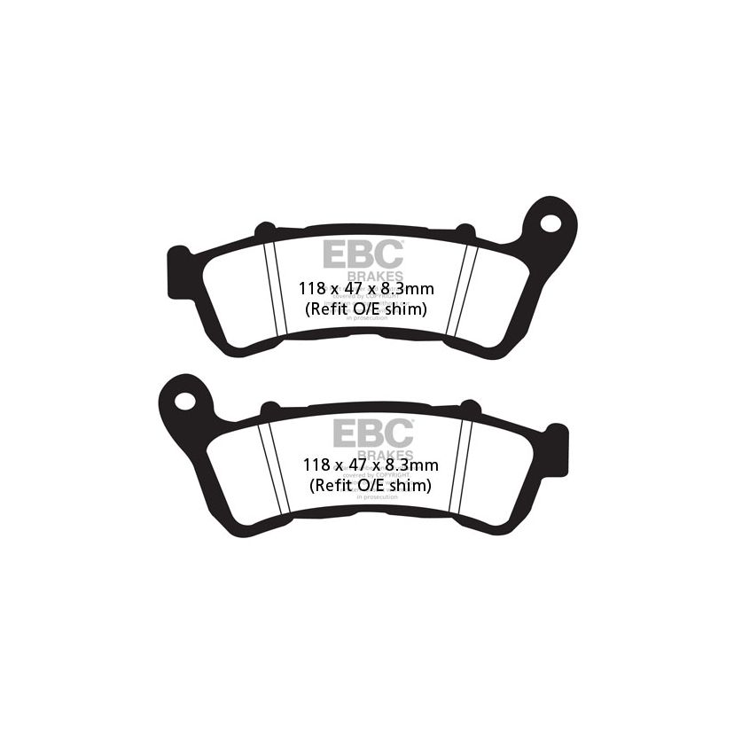 Plaquettes de freins EBC Sinter Métal Fritté avant (spécial ABS selon modèle)