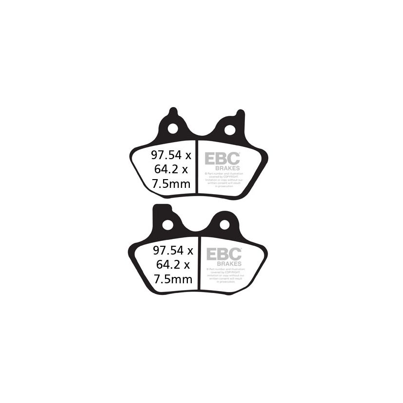 Plaquettes de freins EBC Sinter Métal Fritté avant/arrière (selon modèle)